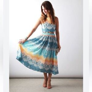Mara Hoffman Blue and Orange kaleidoscope Patterned Dress womens 0